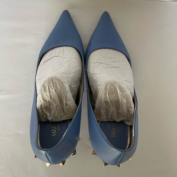 Authentic Valentino Garavani Blue leather Rockstud heels size 40 - Picture 13 of 16